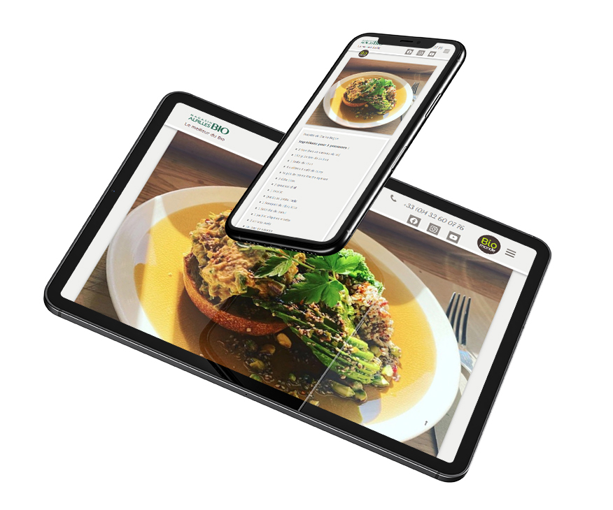 site alpillesbio.com floating mockup iphone et ipad