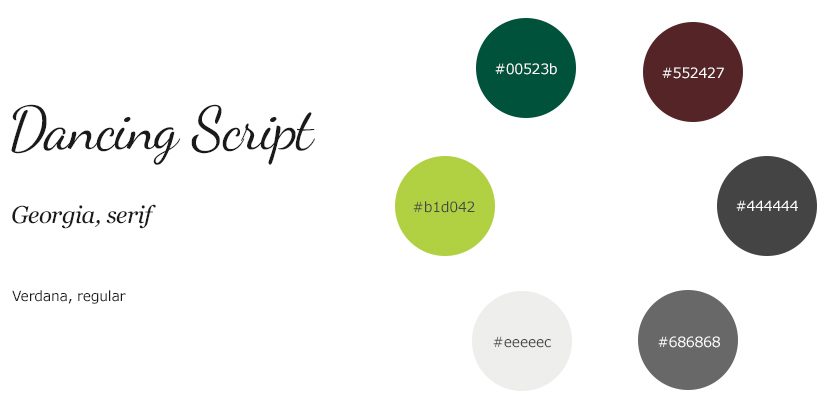 typographies et couleurs du site alpillesbio.com